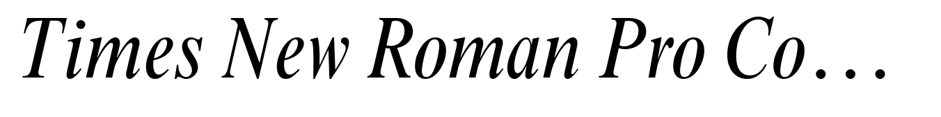 Times New Roman Pro Condensed Italic